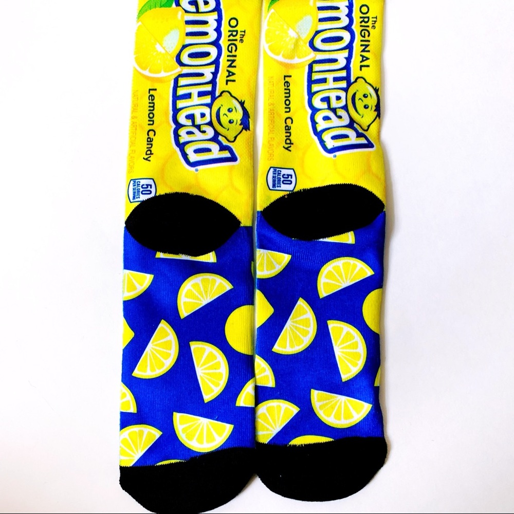 New Odd Sox Lemonhead Lemon Candy Crew Socks - Picture 6 of 8